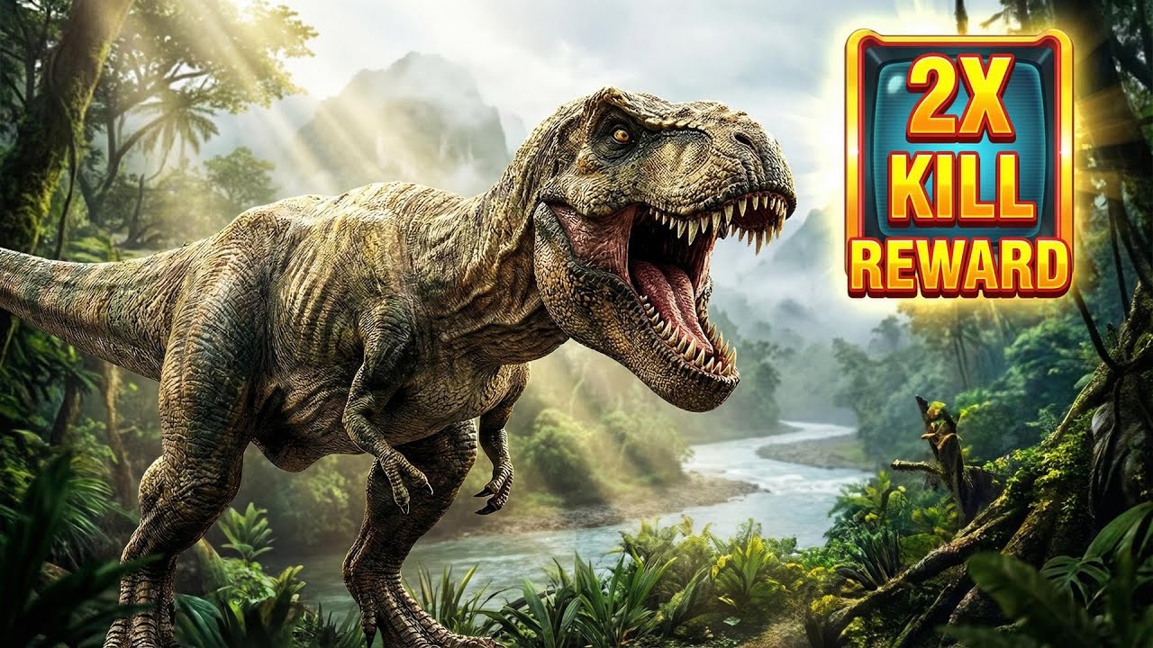 Jadi T-Rex Ganas! Berburu Mangsa Malah Kena Mental (2X Kill Reward)