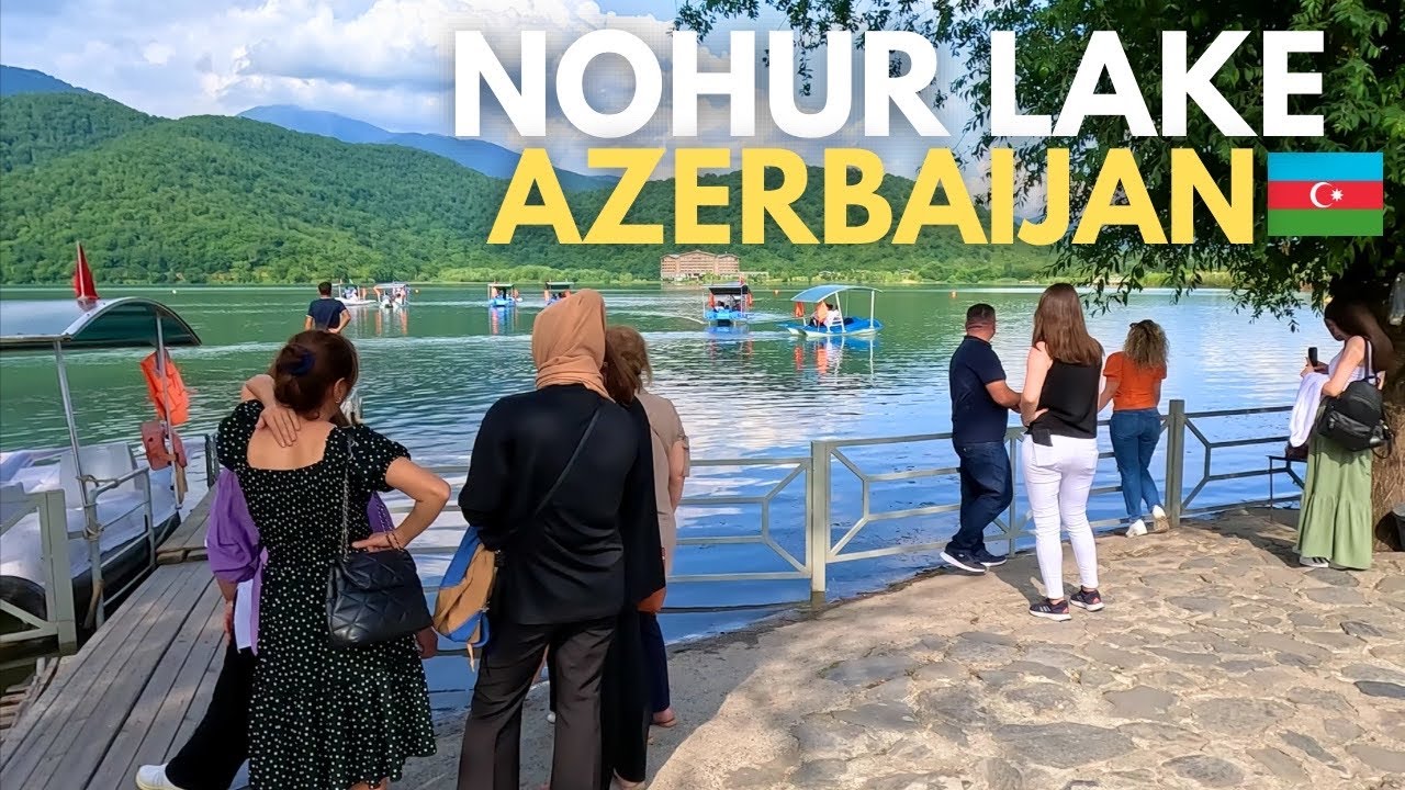 EP07 Azerbaijan 🇦🇿. Nohur lake and Yeddi Gozel Waterfalls Gabala. മലയാളം വ്ലോഗ്.