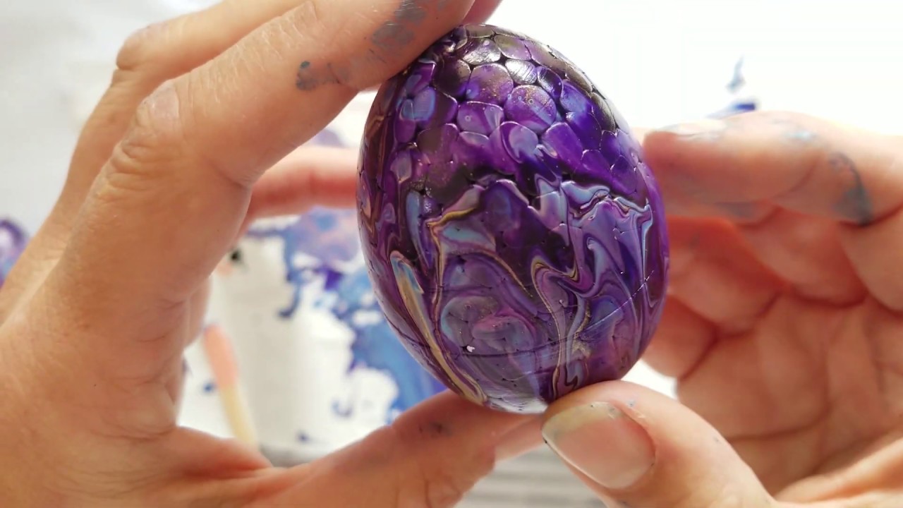 631 Acrylic Pouring Polystyrene Eggs - Day 6 Lockdown Patreon Pour Party