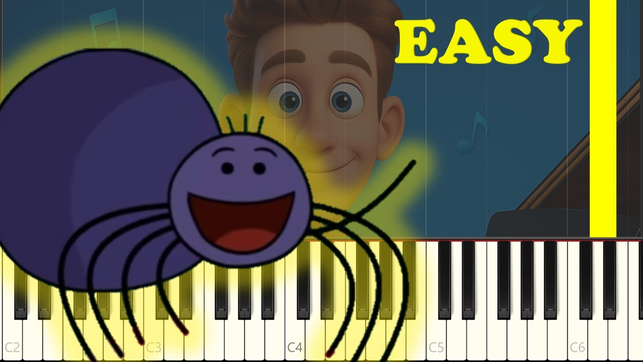 🕷️ Super Simple Songs – I’m a Great Big Spider | Piano Tutorial 🎹