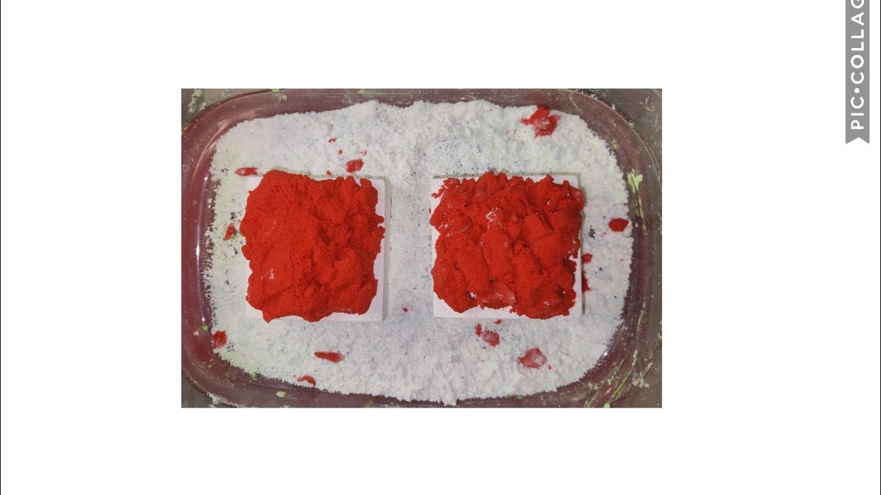Fresh gymchalk blocks with red kinetic sand #sleepaidasmr #Asmr #Gymchalkasmr #satisfyingvideos 