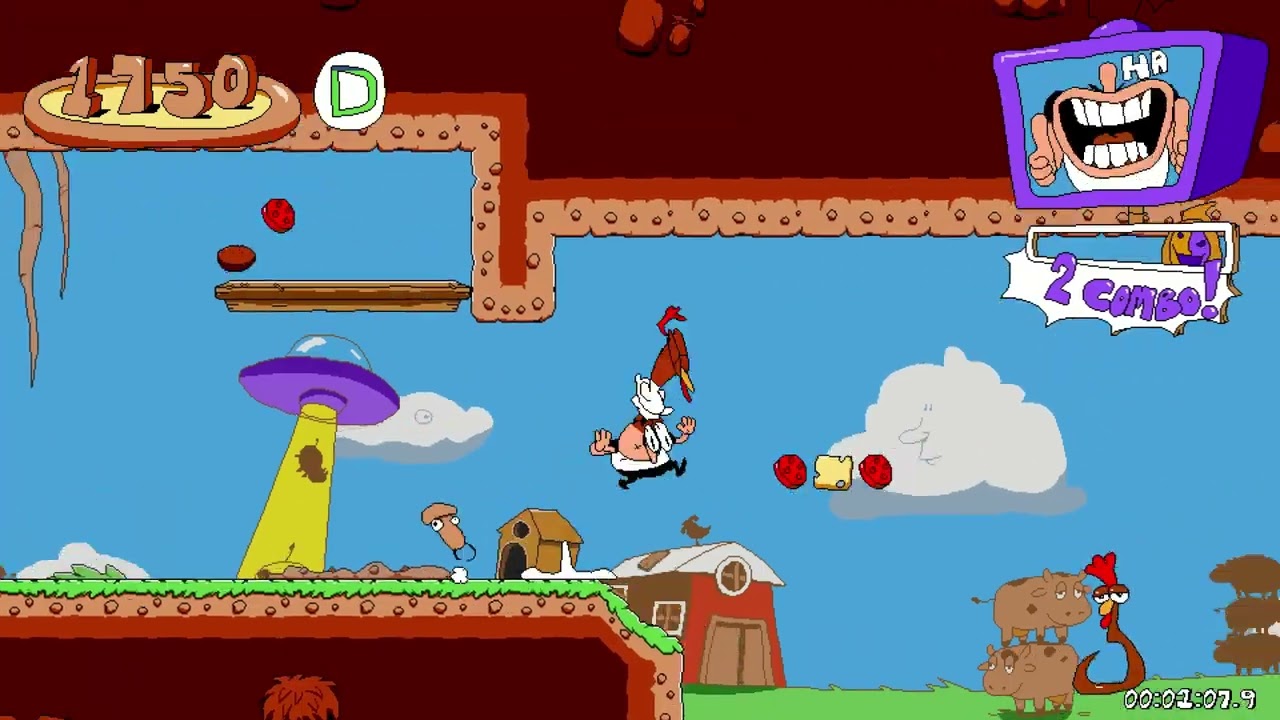 pizza tower floor 2 gameplay in 2026 but no secrets because of skill issue