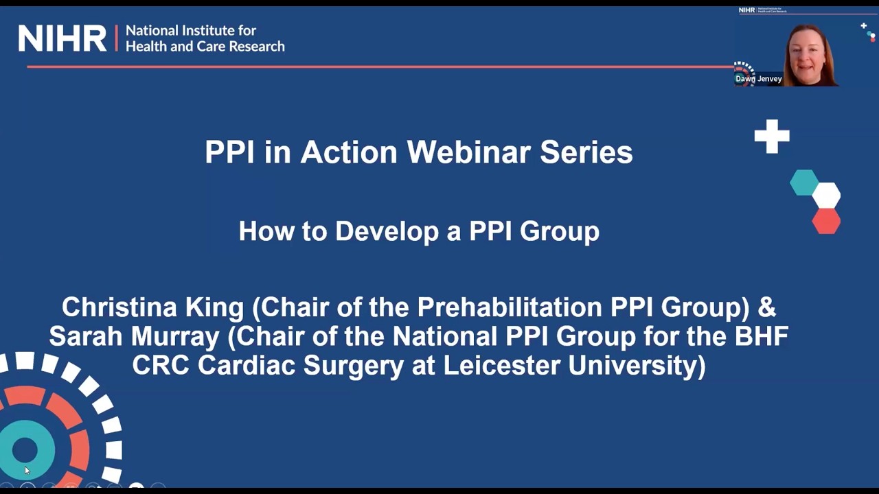 PPI in Action webinar series - how to develop a PPI group
