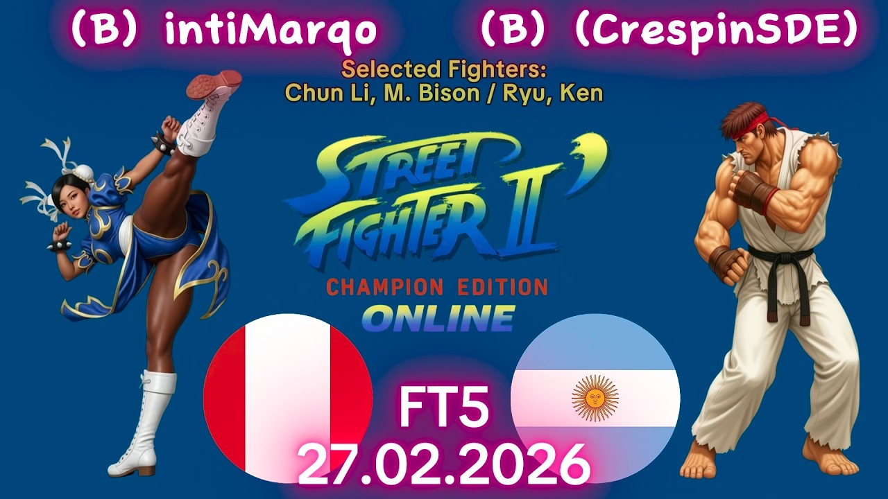 intiMarqo VS. (CrespinSDE) - ONLINE MATCH! - Street Fighter II' Champion Edition - FT5 - 27.02.2026