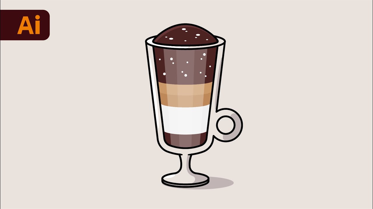 Adobe Illustrator Tutorial - How to Create Coffee Cup Vector