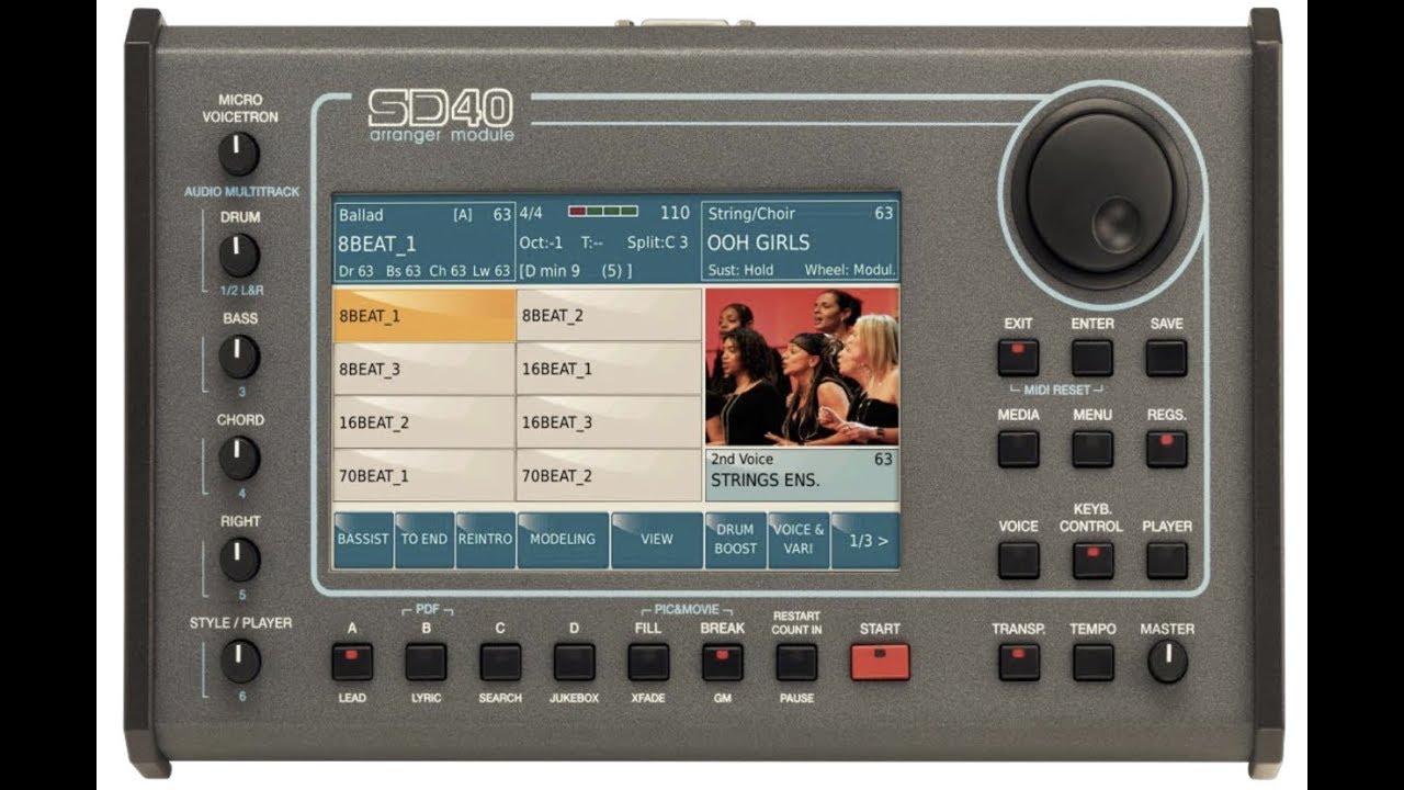 Ketron SD40 Front Panel Overview