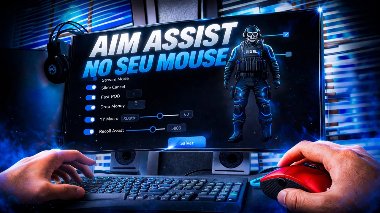 🔥 COMO TER AIM ASSIST no MOUSE e TECLADO no WARZONE! MIRA MUITO FORTE