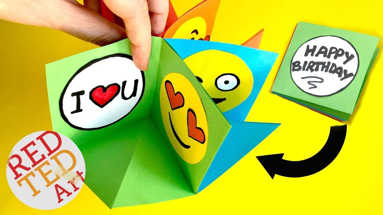 Emoji POP UP Card - Alternative EXPLOSION Card - EASY Card DIY - Love EMOJI DIYs