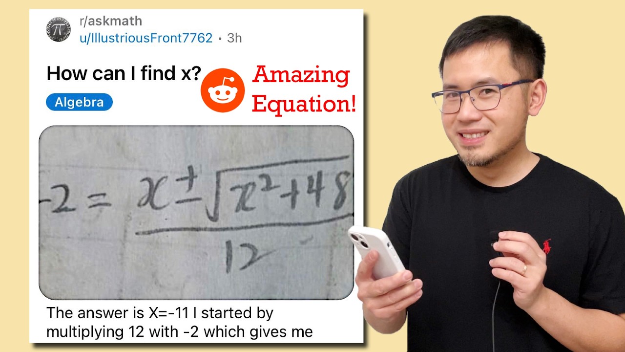 How can I find x? Isn't this the quadratic formula? Reddit r/askmath