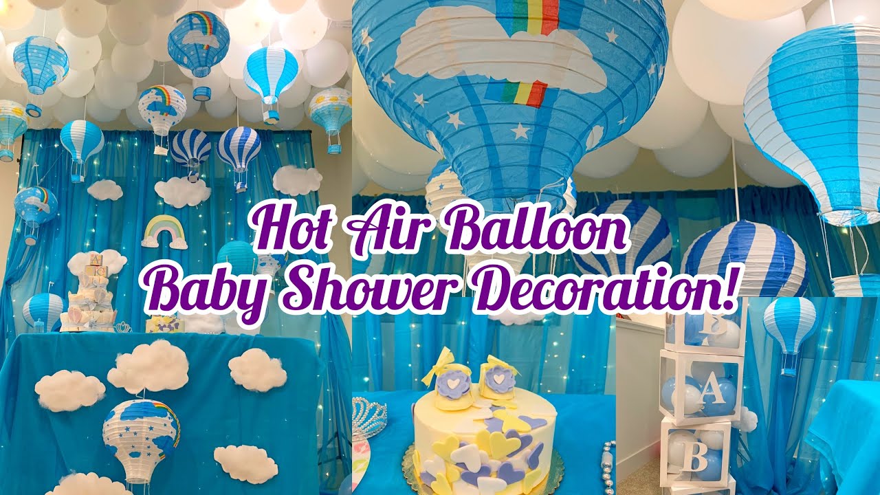 Baby Shower Decoration | Hot Air balloon theme | DIY decor | Amazon and dollar tree decoration