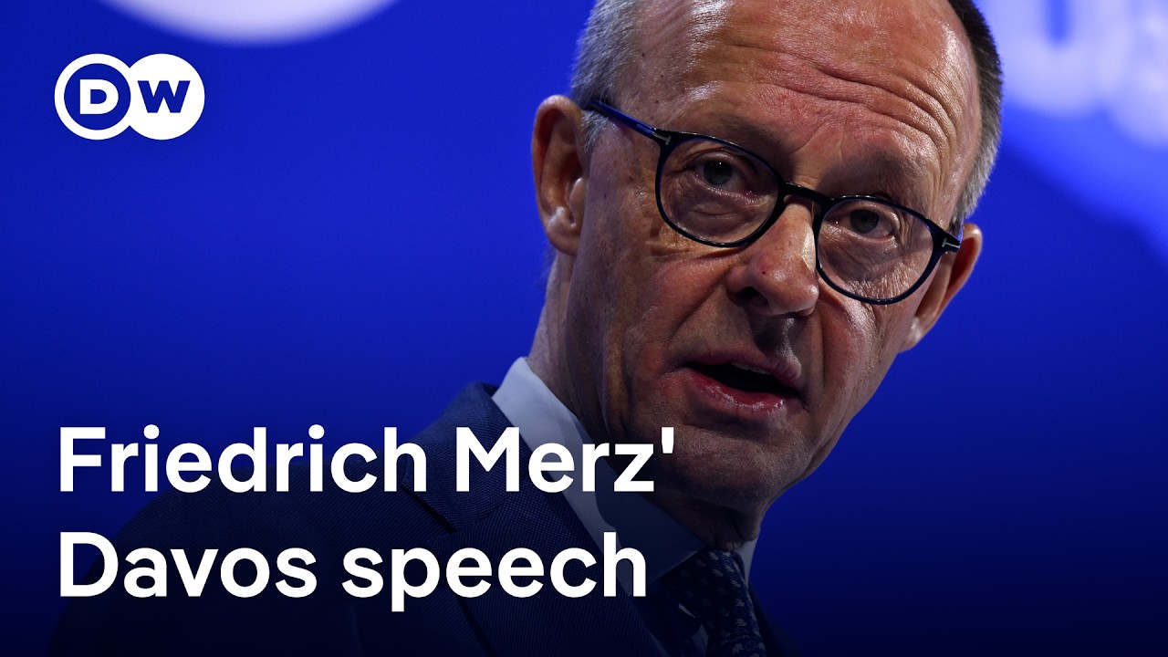 Merz in Davos: Europe will respond united and firm if Trump still imposes tariffs | DW News