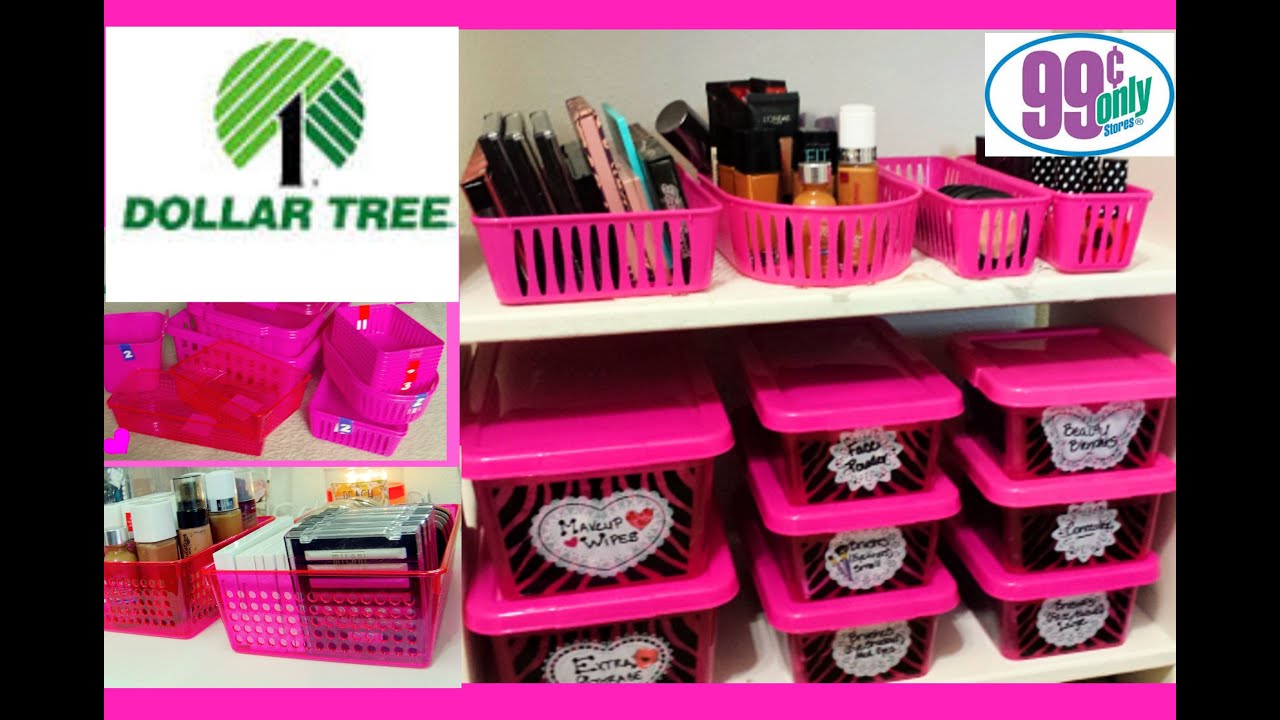 $1 Makeup Organization & Storage Ideas | Dollar Tree & 99 Cents Only