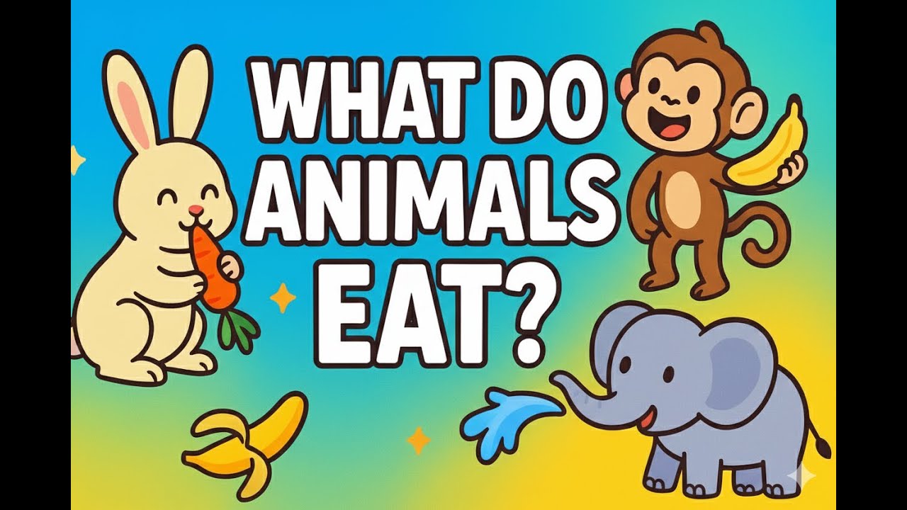 What Do Animals Eat? 🐇🐒🐘 Fun Animal Learning for Kids