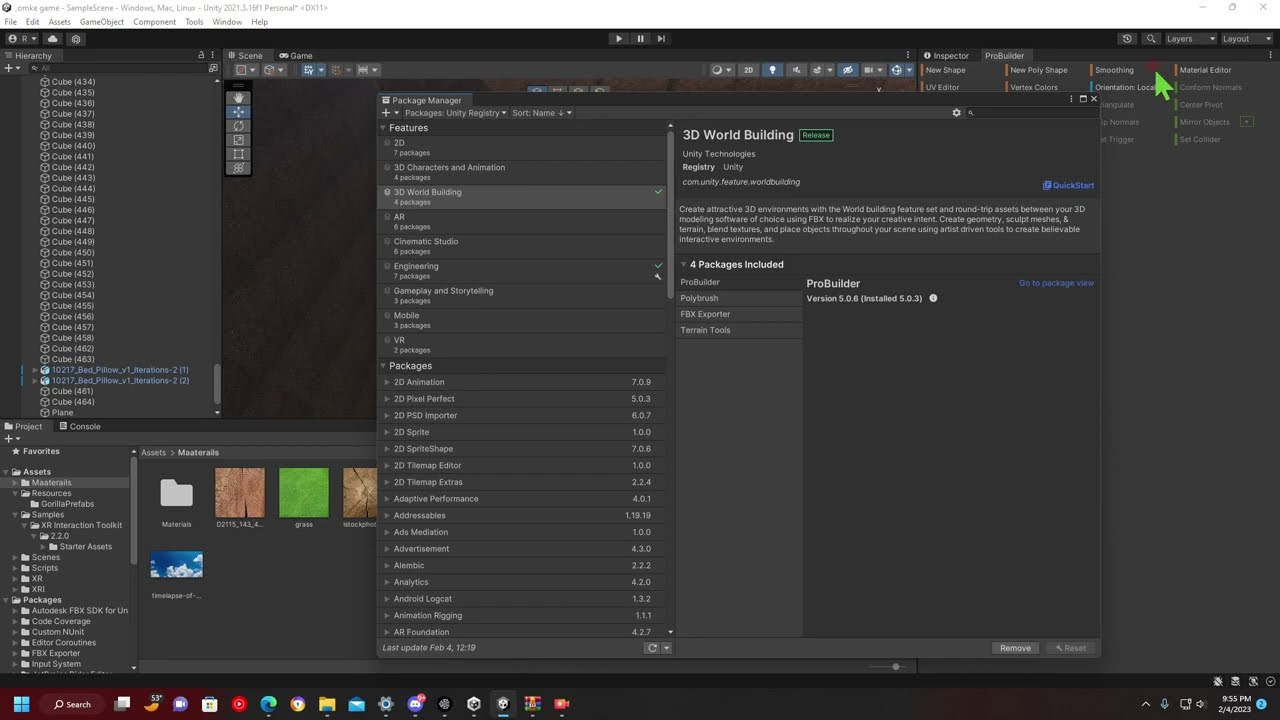 How to get probuilder in unity