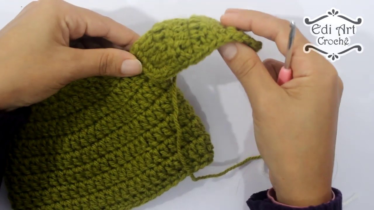 Touca em crochê bebê tutorial / Yoda /Star Wars | Edi Art Crochê