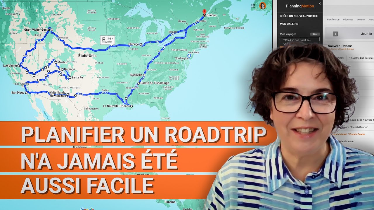 Découvre Planning Motion :  un incontournable pour organiser un roadtrip réussi aux USA  ! 🗺️ 🚗 ✨ 🌐