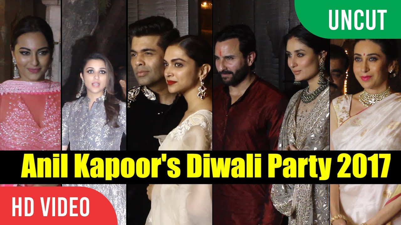 Anil Kapoor Diwali Grand Party 2017 | Full Video | Deepika, Kareena, Varun Dhawan, Shahrukh Khan