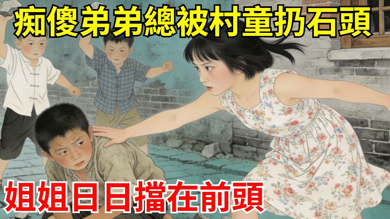 癡傻弟弟總被村童扔石頭，11歲姐姐日日擋在前頭，滿身淤青。十年後弟弟奇遇得異人傳授算學，成江南錢莊總管，所有帳目只認姐姐簽字！#故事頻道#聽書#民間故事#說書#善有善報#爽文