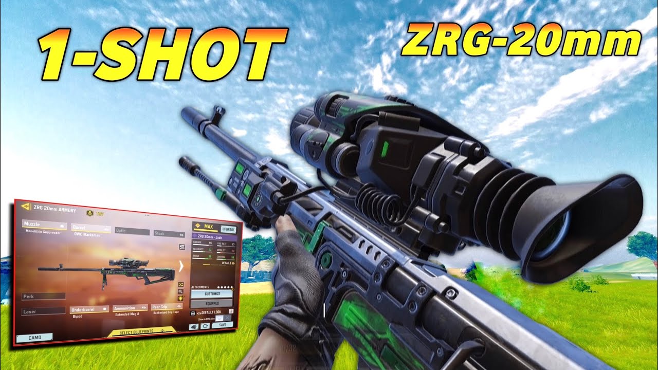 THE 1- SHOT ZRG 20mm GUNSMITH in SEASON 10 | best setup | COD MOBILE