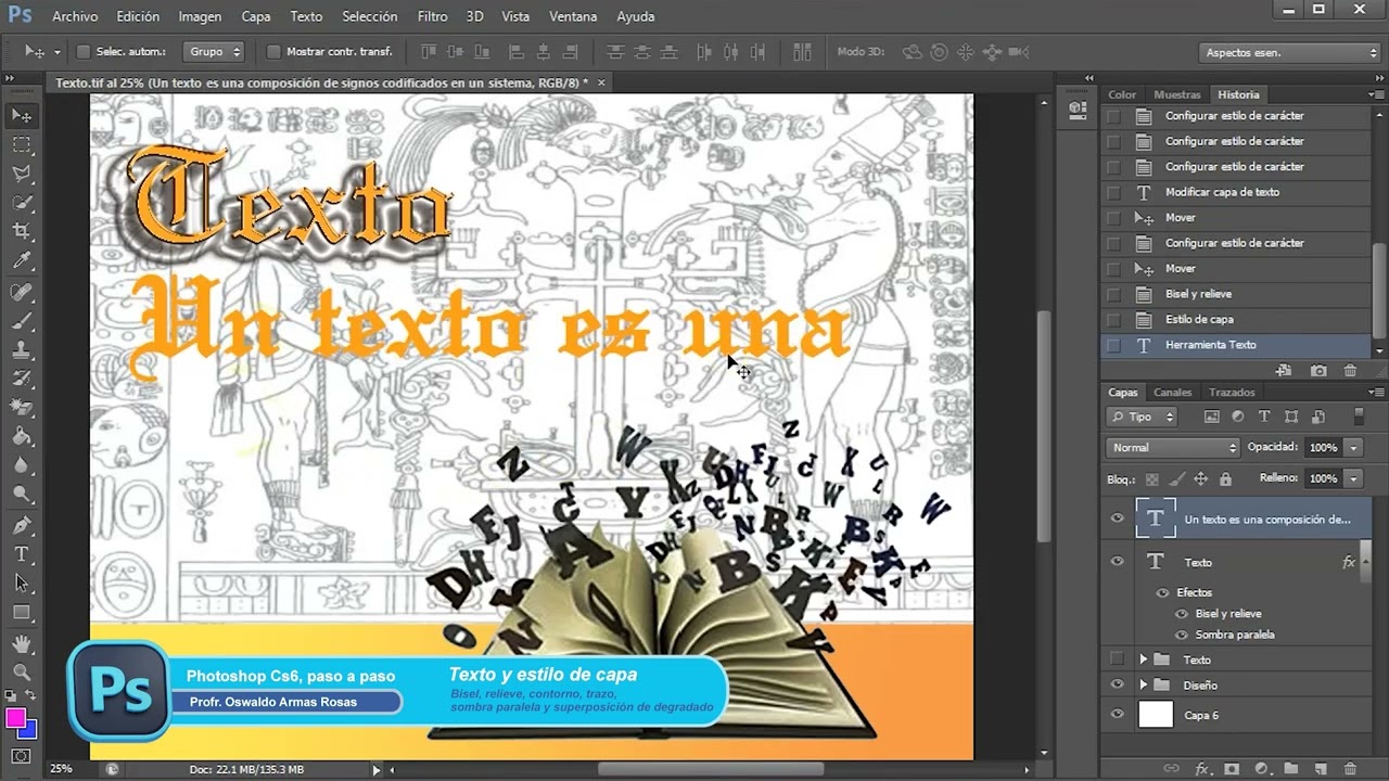 Texto  y estilo de capa en Photoshop