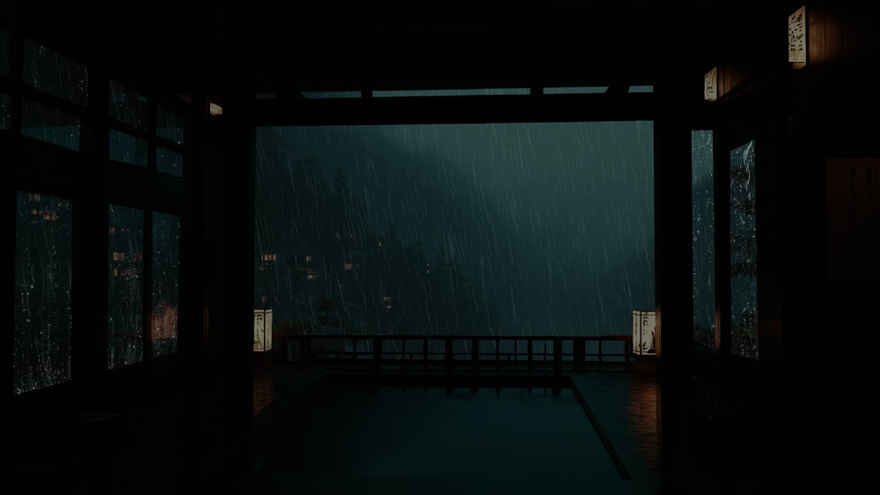 Spring Garden Rain at Night 🌧 (No Ads) | Gentle Rain and Blossoms for Deep Rest