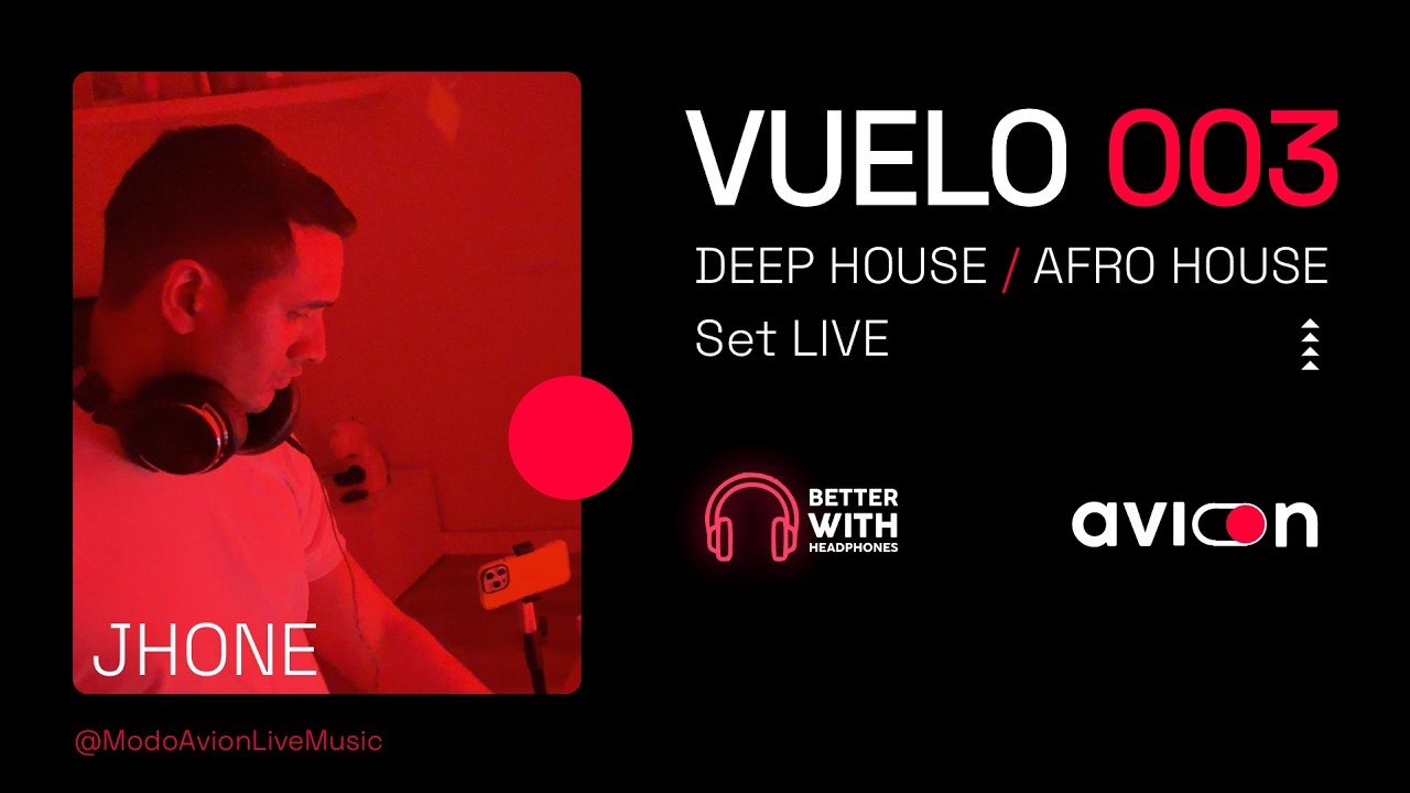 Vuelo 003 | Viaje Sonoro Deep/Afro House | 120 BPM | Modo Avión Live Music