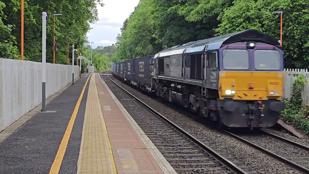 EMD Power Unleashed: DRS Class 66/4 No. 66422 Named Max Joule Roaring Through Blakedown at Speed
