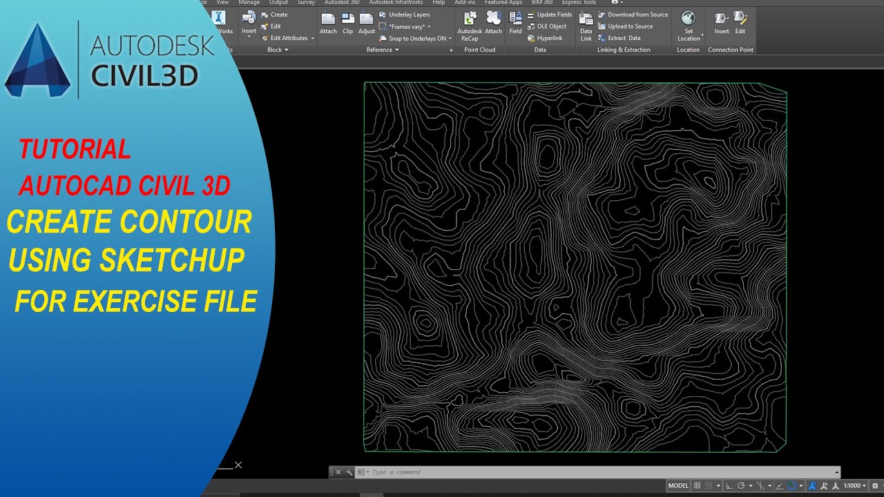 Autocad Civil 3D Membuat Kontur Dari Sketchup Untuk File Latihan