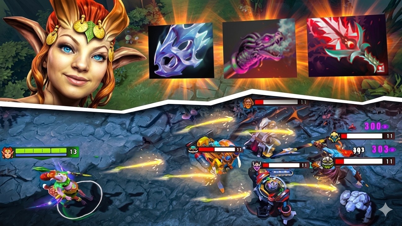 27 Kills Enchantress One Shot 7.41b🔥🔥🔥 Insane Attack Range | Dota 2 Gameplay