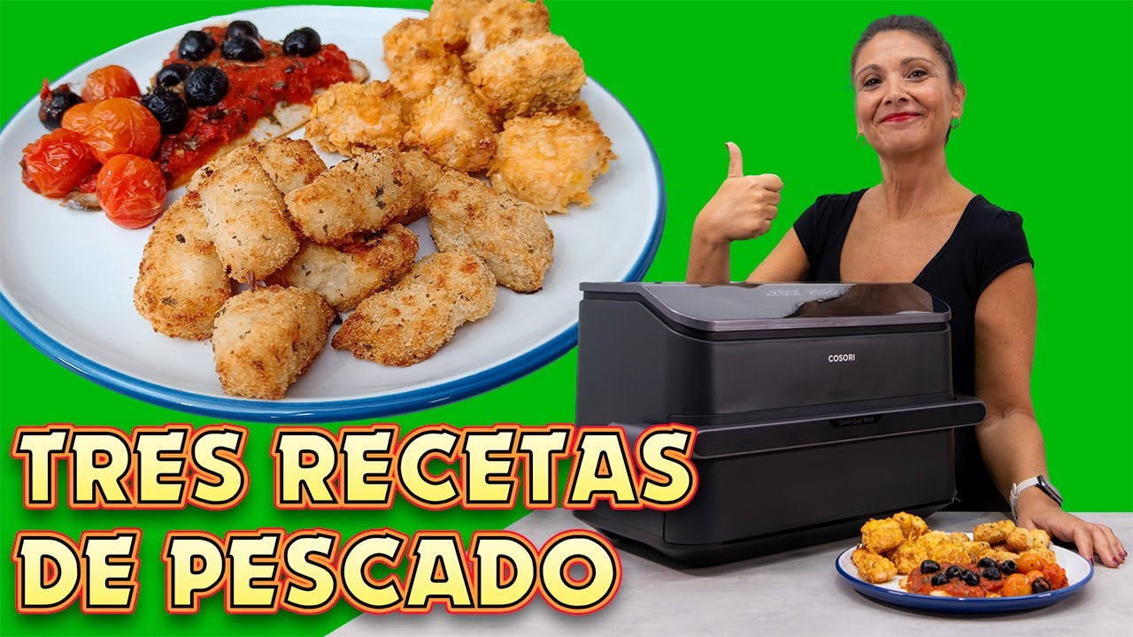 ✅ 3 Recetas ¡nuevas! y MUY SANAS de PESCADO 🐟 EN #freidoradeaire #cosori 😋