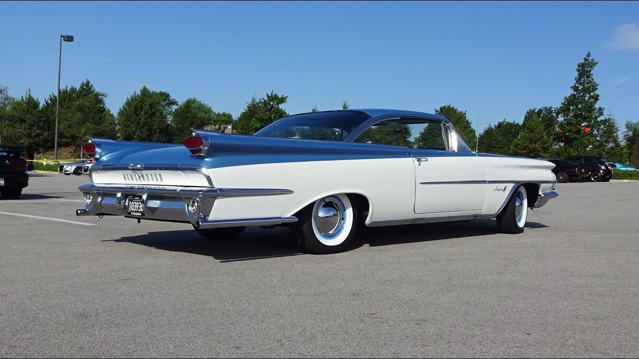 1959 Oldsmobile Olds Super 88 Holiday Coupe White Blue Engine Sound My Car Story with Lou Costabile