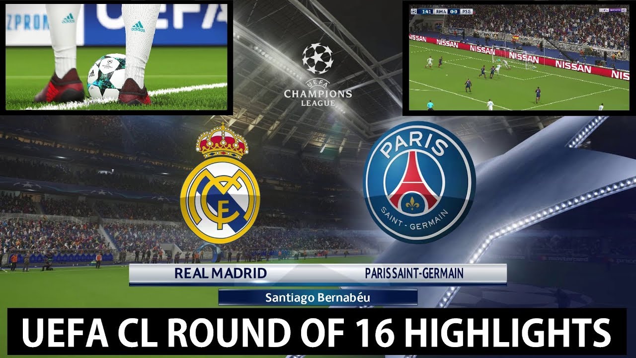 UEFA CL R16: Real Madrid vs Paris Saint-Germain PES 2018 Highlights | Superstar | PC | KnightMD