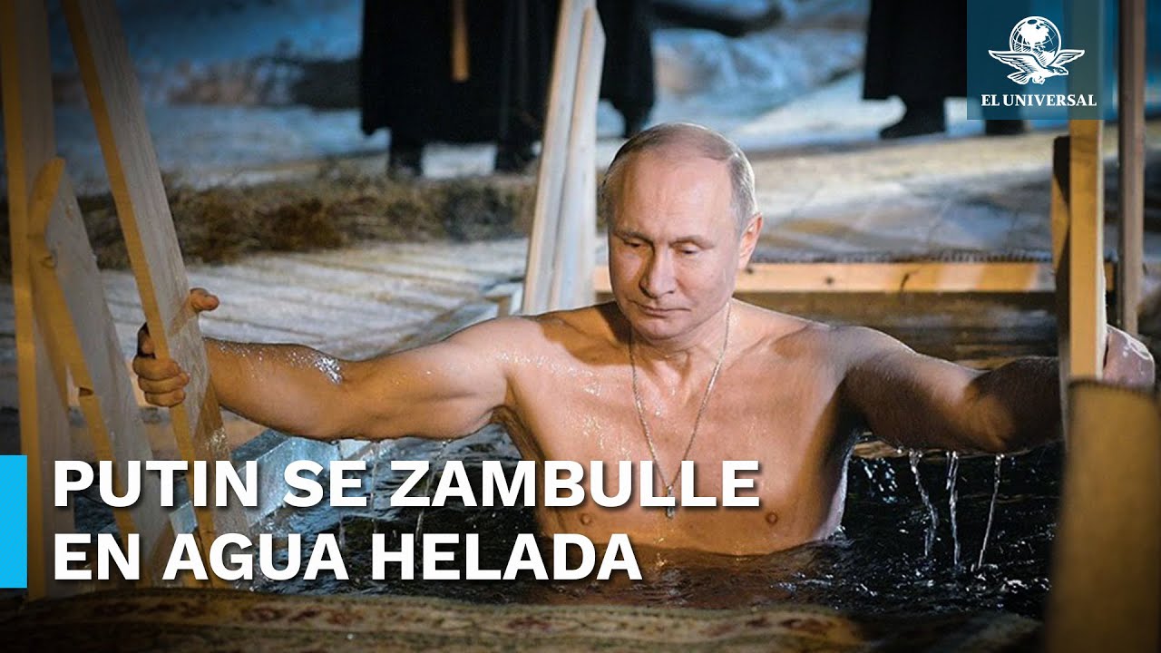 Vladimir Putin se sumerge en agua helada durante la Epifanía ortodoxa