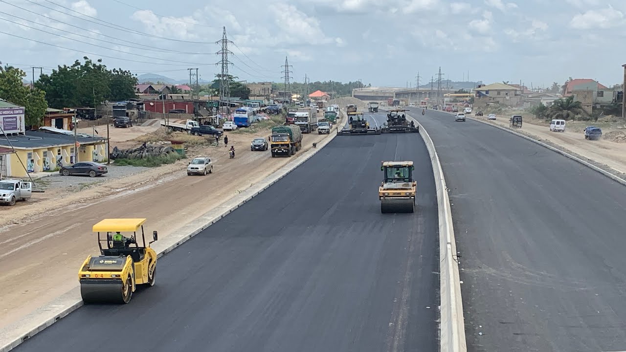 BREAKING! Second Layer of Asphalt Hits Sansam&ndash;Medie Stretch | Ofankor&ndash;Nsawam Road Project Update