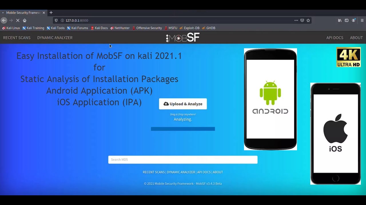 MobSF (Mobile Security Framework) 3.4.3 Beta Installation & Configuration on kali 2021.1 | HackNikal