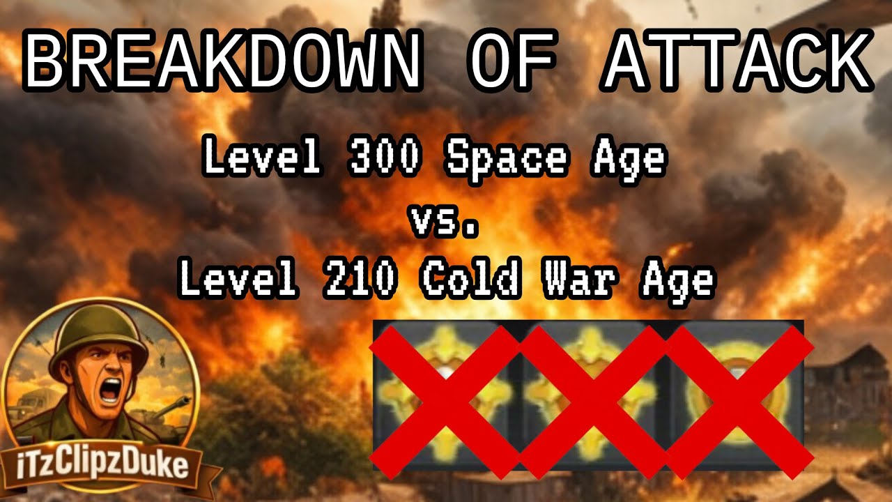 DomiNations Offence Ep. 15 - WHAT COALITIONS?! BREAKDOWN of WAR ATTACK vs Level 300 Space Age!