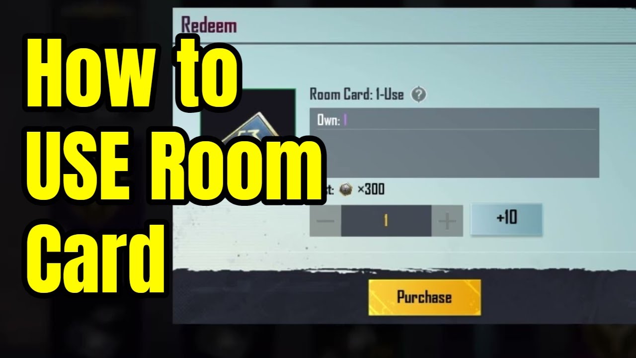 How To Use Room Card in Pubg Mobile 2022