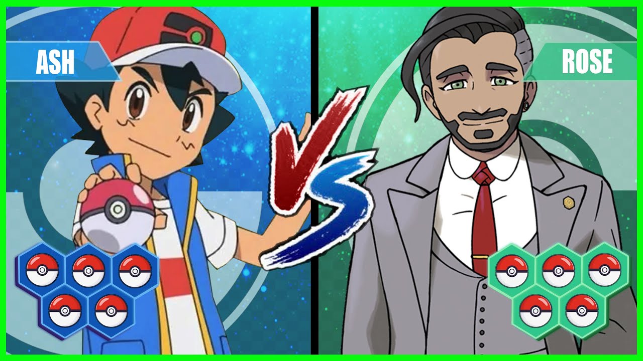 Pokemon Battle Pedia: Ash Vs Chairman Rose