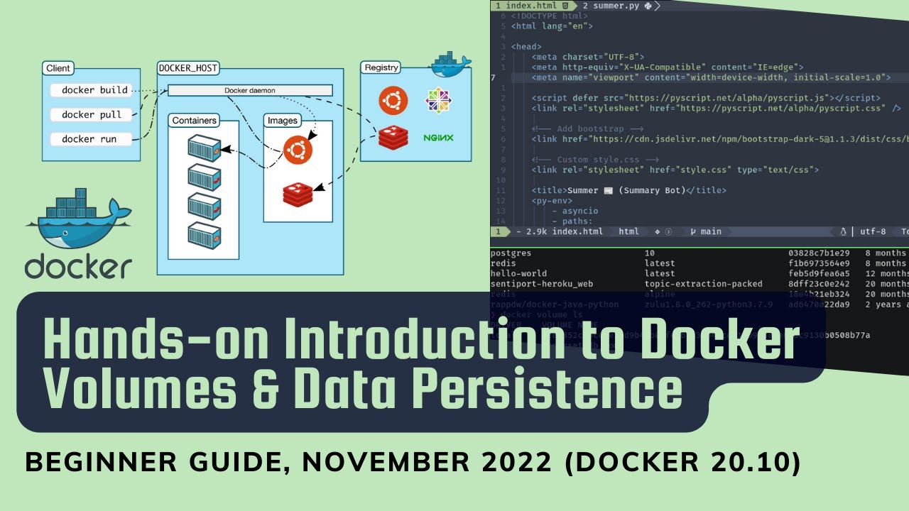 Hands on Introduction to Docker & Data Persistence w/ Docker Volumes
