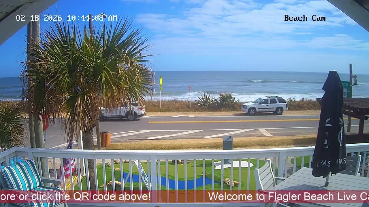 Live Beach Cam from the Landmark Group at COMPASS in Flagler Beach, Florida