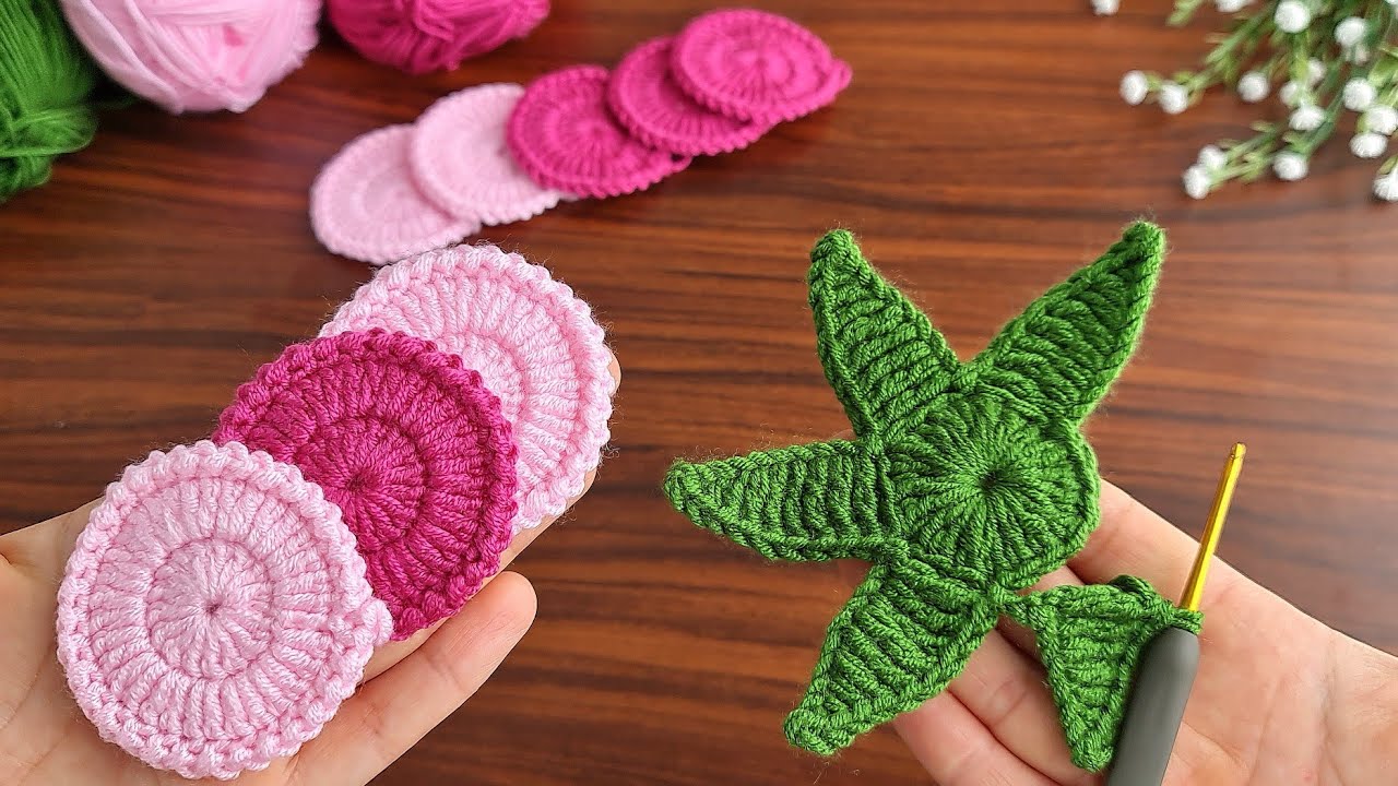 3D⚡💯Wow Amazing 💯👌How to make eye-catching rose crochet flower⚡💯 Super very beautiful crochet knit.