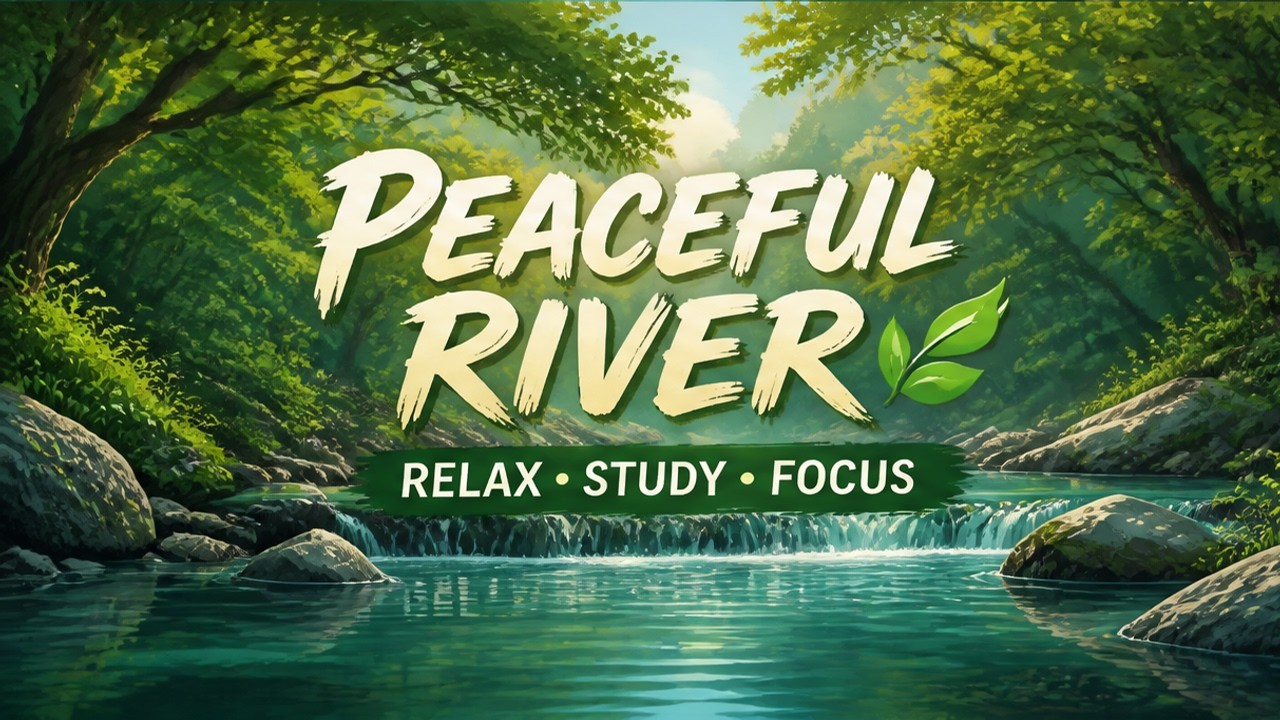 Relaxing Ambient Nature🍃| Peaceful Mountain River Music for Study, Focus and Relax
