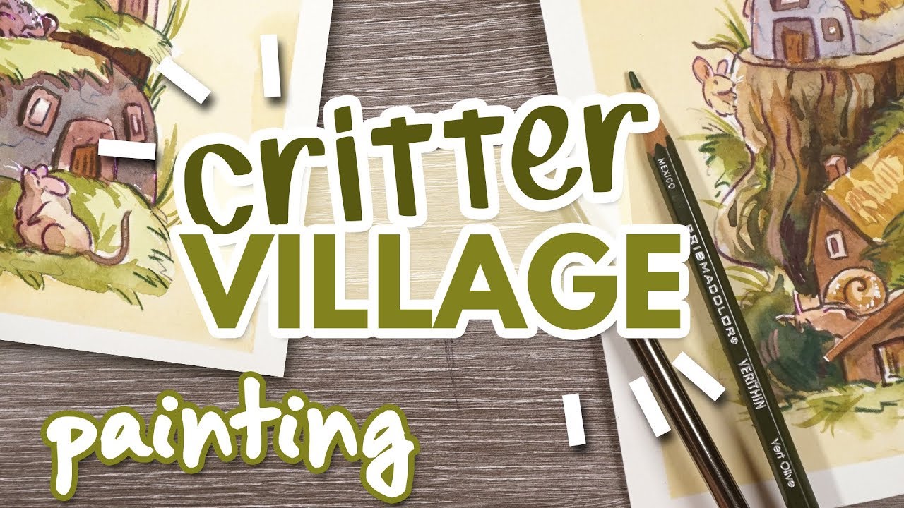 A Village of Critters - Watercolour Painting Full Process