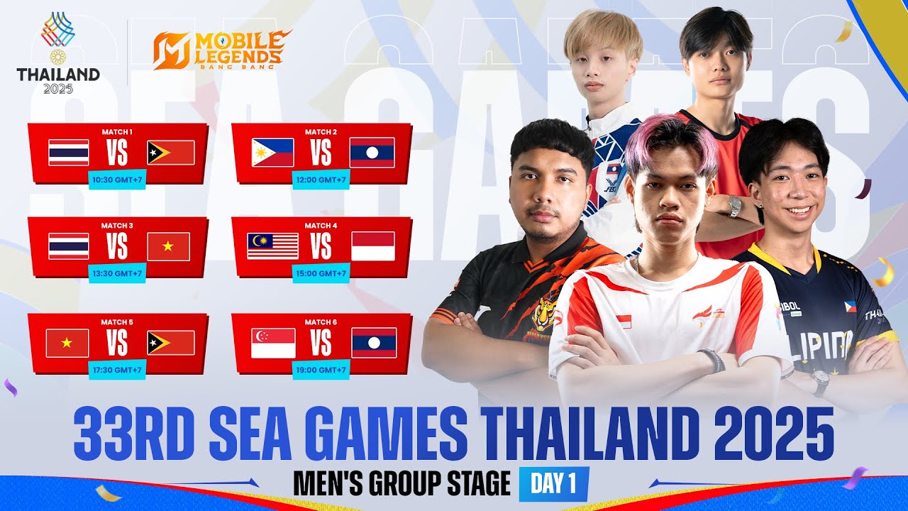 🔴 LIVE | SEA Games 33rd | Men's Group Stage Day 1 | English