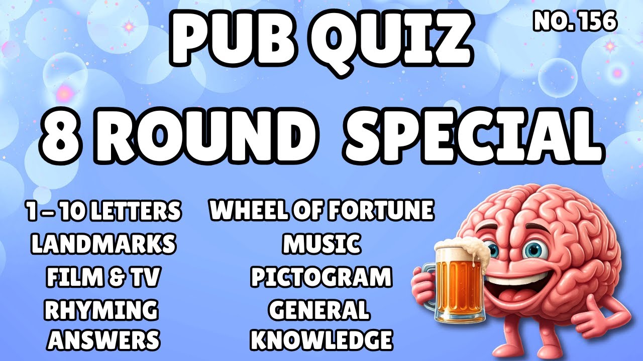 Специальный выпуск Pub Quiz, 8 раундов — пиктограмма, общие знания, 1-10, достопримечательности, ...