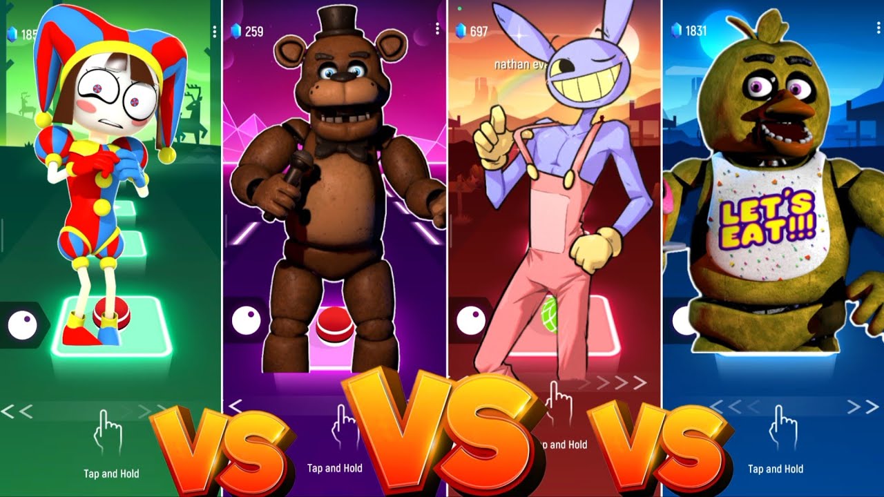 Digital Circus 🎪 - Pomni VS Fnaf Freddy VS Jax VS Chica