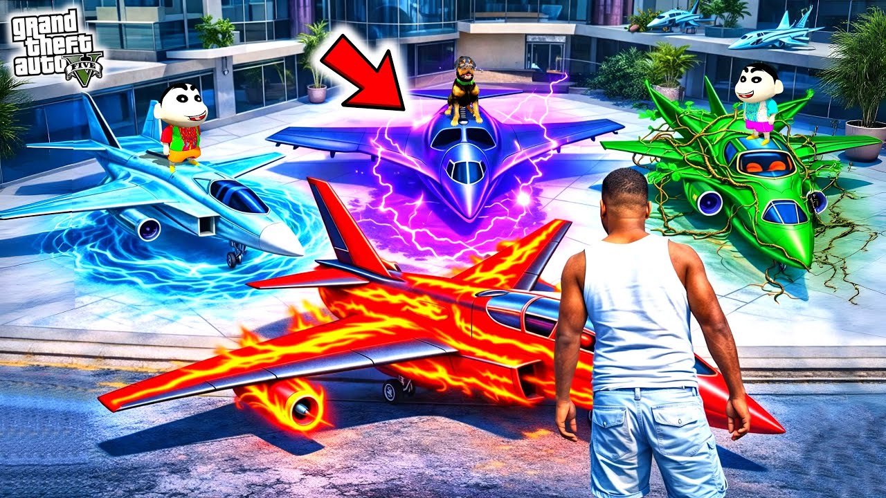Franklin and Shinchan Finding Every ELEMENTAL PLANES in GTA 5