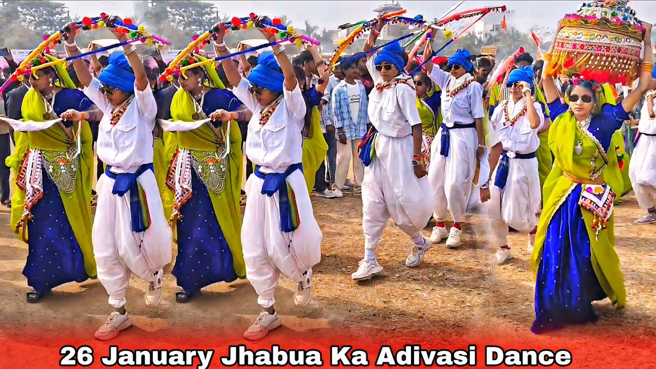26 January Jhabua Ka Adivasi Dance // 26 जनवरी पर लड़कियों ने आदिवासी डांस किया मांडल पर
