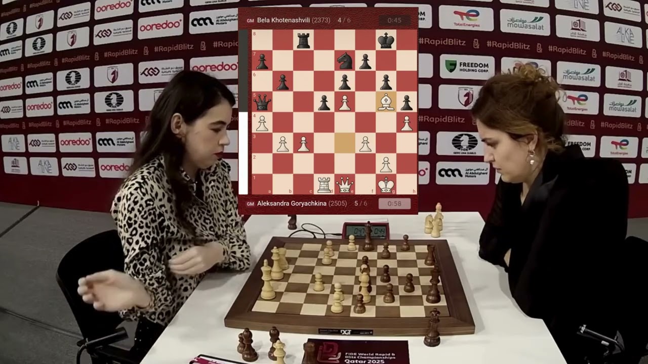 Insane Blunder by Bela Kotenashvili vs Goryachkina | Round 6 Women’s World Rapid 2025 #chess