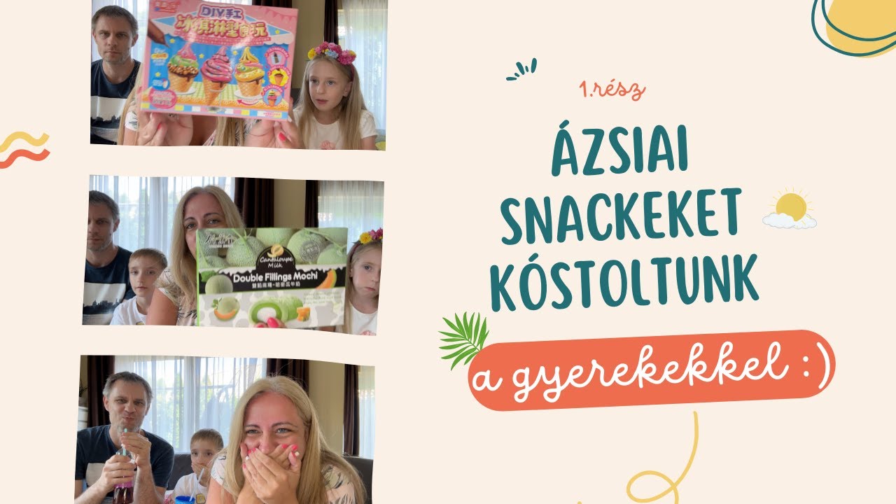 ÁZSIAI SNACKEKET KÓSTOLTUNK 🍜🥢😋 I Kukoricatea 🤢 I Dinnyés mochi